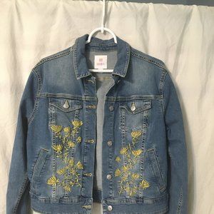 Large Jaxon Lularoe Jean Jacket New w/o tags Denim Floral Embroidery